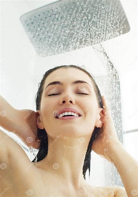 Girl At The Shower Stock Image Image Of Human Face 29255513