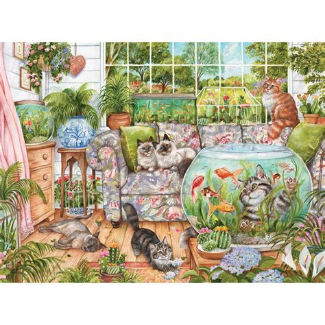 Jigsaw puzzles can be fun for adults (& perfect for the bucket list!). Cat Fishing 1000 Piece Jigsaw Puzzle | Bits and Pieces UK