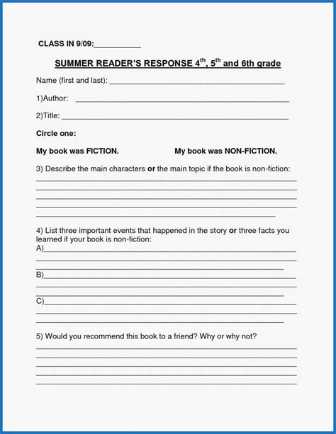 32 Astonishing Photos Of 3rd Grade Book Report Template With Book Repor