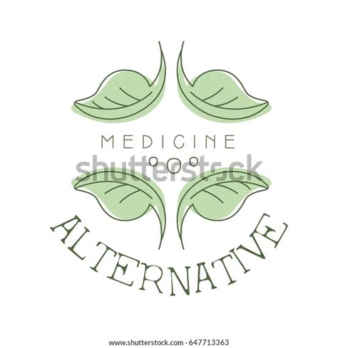 Alternative Medicine Logo Symbol Vector Illustration Stock Vector