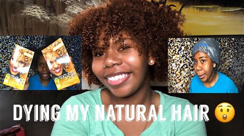 How To Dye Natural Hair Honey Blonde Without Bleach Youtube