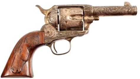 Engraved Colt Sheriffs Model Frontier Six Shooter