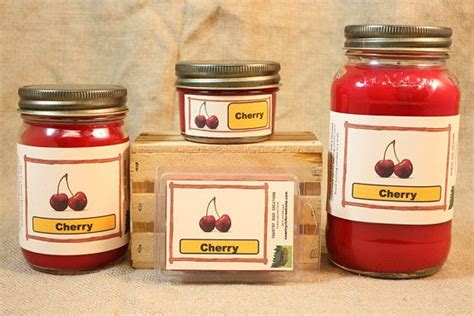 Cherry Scent Candles And Wax Melts Fruit Scent Candle Wax Etsy