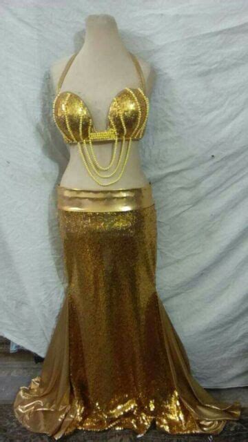 Gold Egyptian Professional Belly Dance Costume Made Anyany Color Ebay