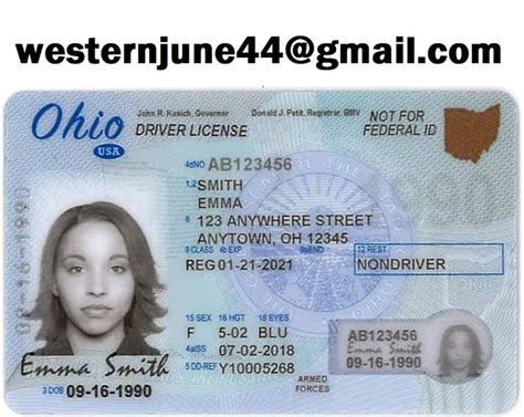 Ohio Fake Driver License Ohio Fake Id In 2021 Drivers License