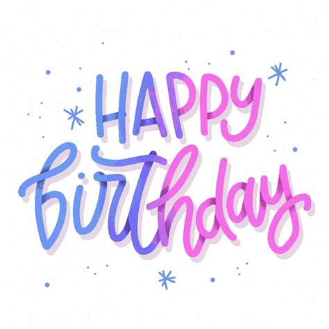 Free Vector Sparkly Happy Birthday Lettering