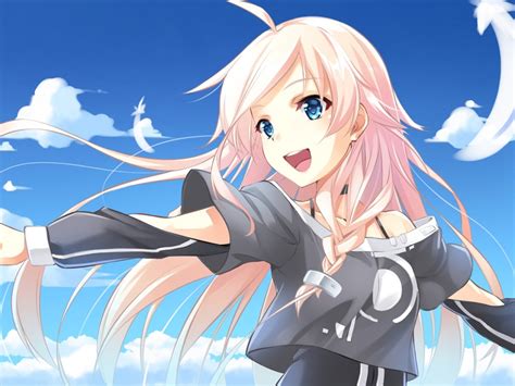 Cute Girl Blue Sky Anime Character Hd Wallpaper Preview