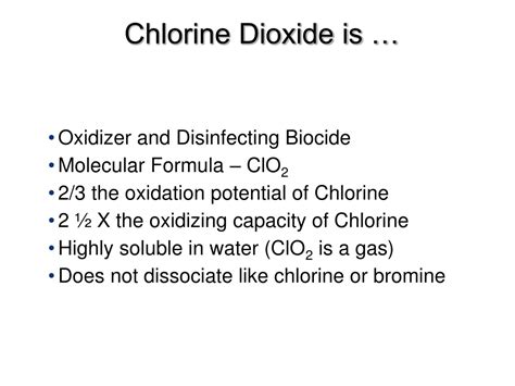 Ppt Introduction To Chlorine Dioxide Technology Powerpoint Presentation Id9298674