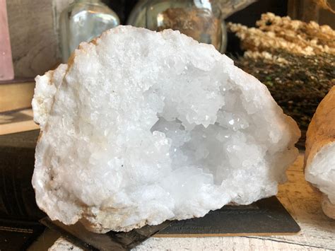 Clear Quartz Crystal Moroccan Quartz Geode Healing Crystals
