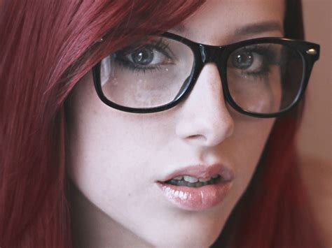 Wallpaper Face Black Redhead Model Women With Glasses Sunglasses