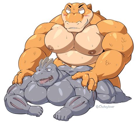 Rule 34 Abs Biceps Crocodile Duo Gay Machoke Maldu Male Only Muscular Muscular Male Nintendo