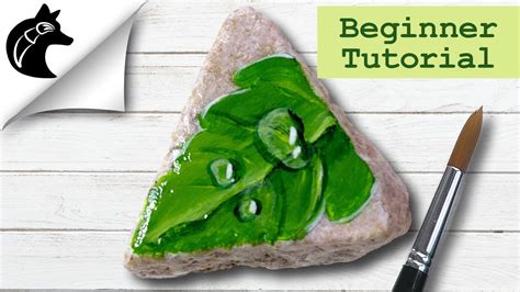 Diy Rock Painting Tutorial Leaf With Droplets Youtube