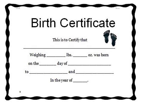 Birth Certificate Template And To Make It Awesome To Read With Regard