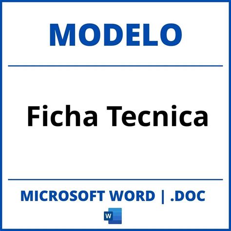 Ejemplo De Ficha Tecnica En Word Kulturaupice Kultura Vrogue Co