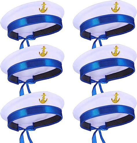 boao white sailor hat captain cap yacht nautical hat for adult sailor costume fancy dress party