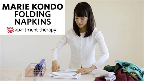 Marie Kondo Folding Napkins | Apartment Therapy | Marie kondo, Napkin