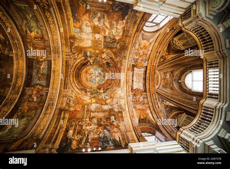 Church Of Our Lady Of Victory Baroque Interior In Valletta Malta
