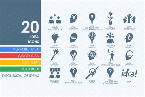 20 Idea Icons Custom Designed Icons ~ Creative Market