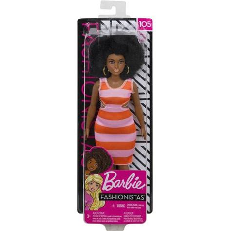 Mattel Barbie Fashionistas Doll Curvy With Black Hair Fxl45 Hitta