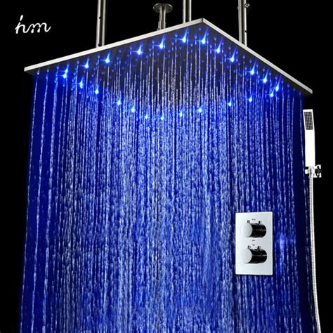 Hm Thermostatic Shower Set Embedded Box Ceiling Led Showerhead