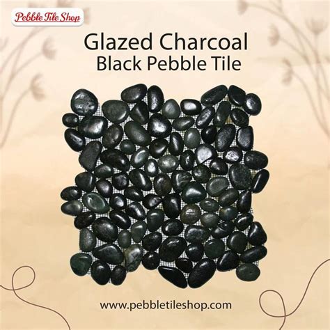 Glazed Charcoal Black Pebble Tile Video Video In 2021 Pebble Tile