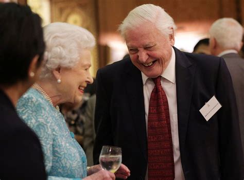 Sir david attenborough is an absolute legend. Sir David Attenborough sneaks up on the Queen in her ...