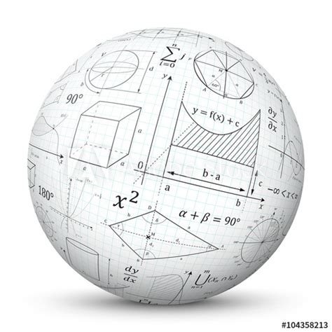 ÷ is used commonly in handwritten calculations and on calculators, for example, 2 ÷ 2. Weiße 3D Kugel mit mathematischen Formeln - Vektor Ball ...