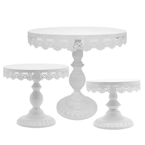 Buy 8 Inch 10 Inch 12 Inch Three Layers Lace Cake Plate Iron Cake Stand Round Pedestal