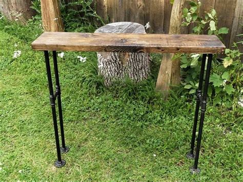 Modern Pipe Bench Entryway Table Free Shipping Rustic Etsy