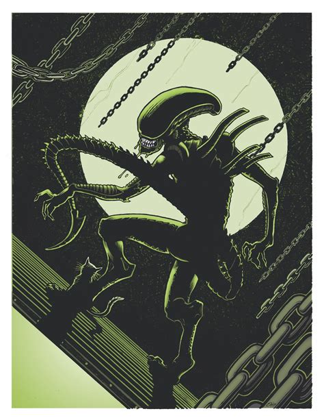Xenomorph And Jonesy Alien Print · Comics And Art By Clara Meath