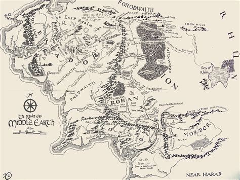 Lord Of The Rings Maps Middle Earth Map Middle Earth Map
