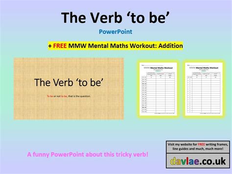 The Verb To Be Powerpoint Teaching Resources