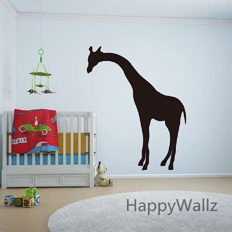 Large Giraffe Wall Sticker Diy Baby Nursery Giraffe Removable Wall