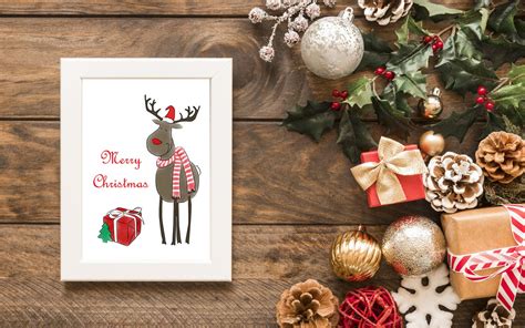 Merry Christmas Wall Art Print Digital Download Etsy