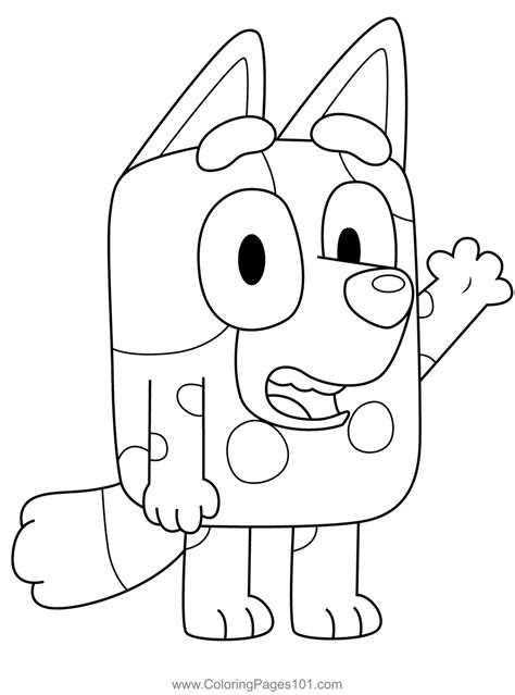 Muffin Heeler Bluey Coloring Page Cool Coloring Pages Printable