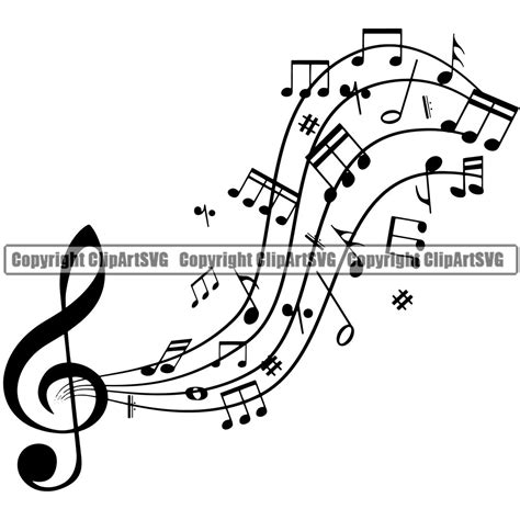 Musical Note Treble Clef Symbol Vector Design Element Instrument Music
