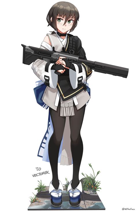 Ndtwofives Original Absurdres Commentary Request Highres Weapon Request 1girl Black Hair