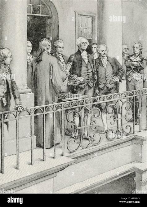 George Washington Taking The Oath As President New York City 1789