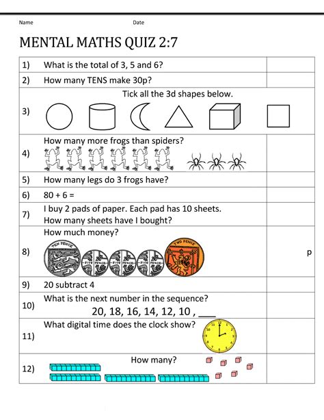 Maths Worksheets For Year 7