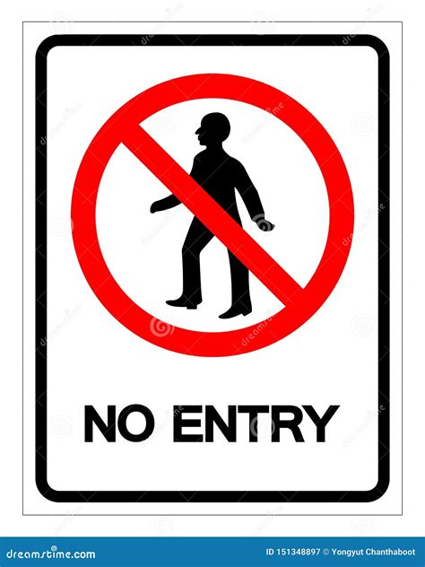 No Entry Symbol Sign Isolate On White Background Vect