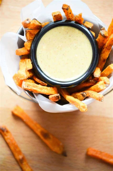 Making a dip for sweet potato fries. Baked Sweet Potato Fries with Maple Mustard Dipping Sauce ...