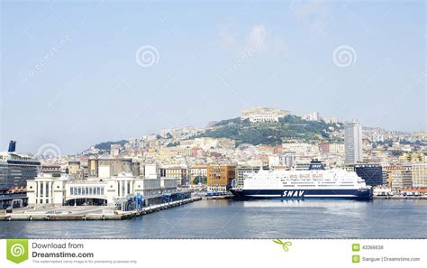 Overview Of The Maritime Station Of Naples Editorial Stock Photo