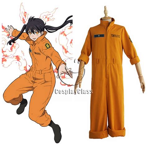 Fire Force Tamaki Kotatsu Yellow Uniform Cosplay Costume CosplayClass