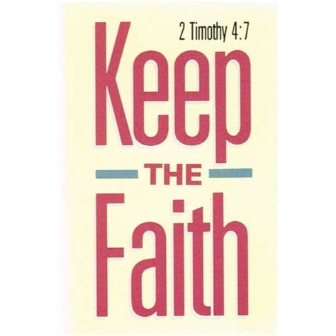 Prayer Card Keep The Faith