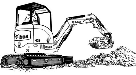 Bobcat Skid Steer Coloring Pages Sketch Coloring Page
