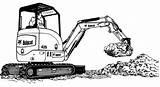 Bobcat Skid Steer Clipart Digger Clip Drawing Mini Excavator Webstockreview Bulldozer Getdrawings Clipground sketch template