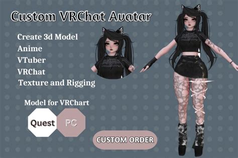 Create Vr Avatar Character Vr Chat Facerig Vtuber Live2d Anime Style