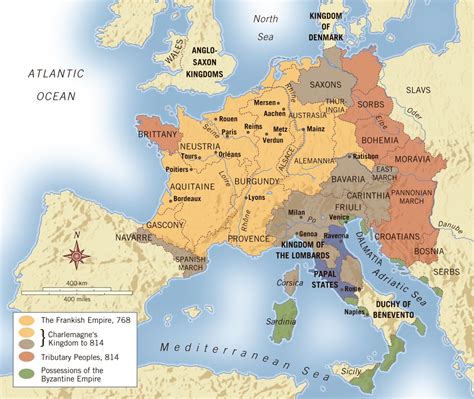 The Empire Of Charlemagne 8th Century Maps On The Web