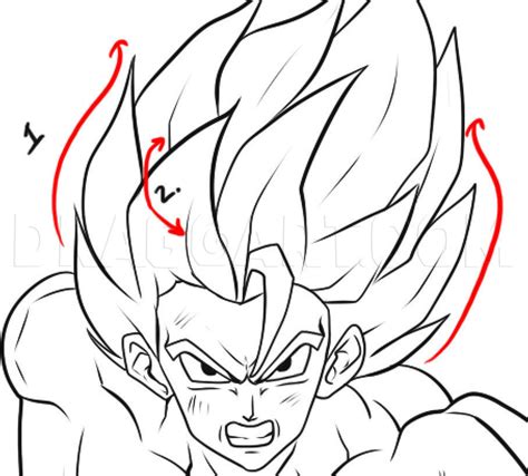 How To Draw A Super Saiyan Step By Step Drawing Guide By Dawn Dragoart