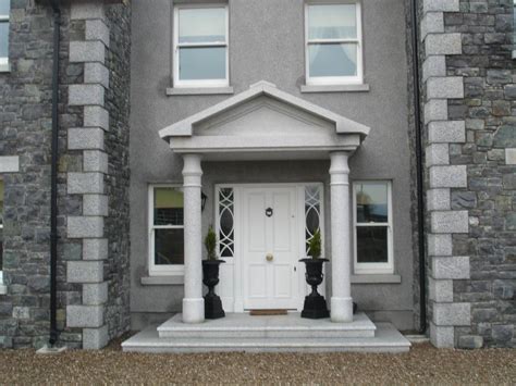 Keep outside with door canopy, title: Door Pillars & Grand Georgian Canopy With Columns